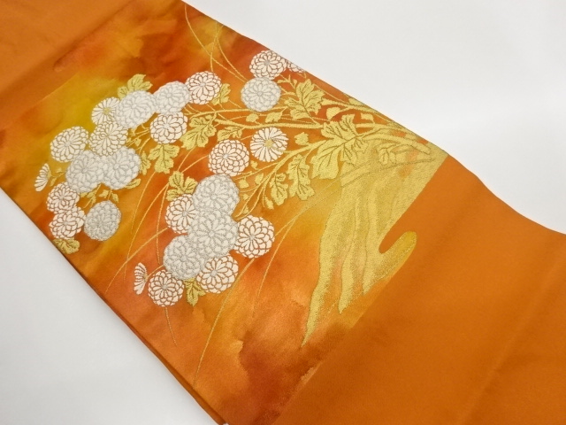 JAPANESE NAGOYA OBI / WOVEN KIKU